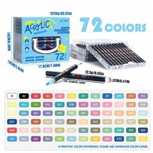 Dual Tip Acrylic Marker Set 12/24/36/48/60/72/84/96 Colors Optional 1-5mm Soft Tip + 3mm Medium Tip Dual Use Large Capacity Automatic Ink Control Water-Based Waterproof Quick-Drying Suitable For Multiple Materials (Ceramic / Metal / Plastic / Stone / Canvas) Art Painting / DIY Crafts / Graffiti Specialized Professional Art Student Essential Marker Set - Sets - View 19