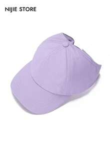 1/3pcs Solid Color Classic Minimalist Sun Protection Baseball Cap Ponytail Hat, Casual Fashion Retro Soft Sweat-Absorbing Strap, Adjustable Size, Lightweight Sunshade Hat, Multi-Functional Baseball Cap, Suitable For Outdoor Sports, Daily Wear, Beach Party, Vacation, Unisex, Y2K Style, Perfect Gift For Friends - Ponytail Hat - View 5