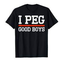 Asian Size I Peg Good Boys Meme Print T-Shirt For Men And Women, 100% Cotton Short Sleeve Tees - 彩色 - 查看 1
