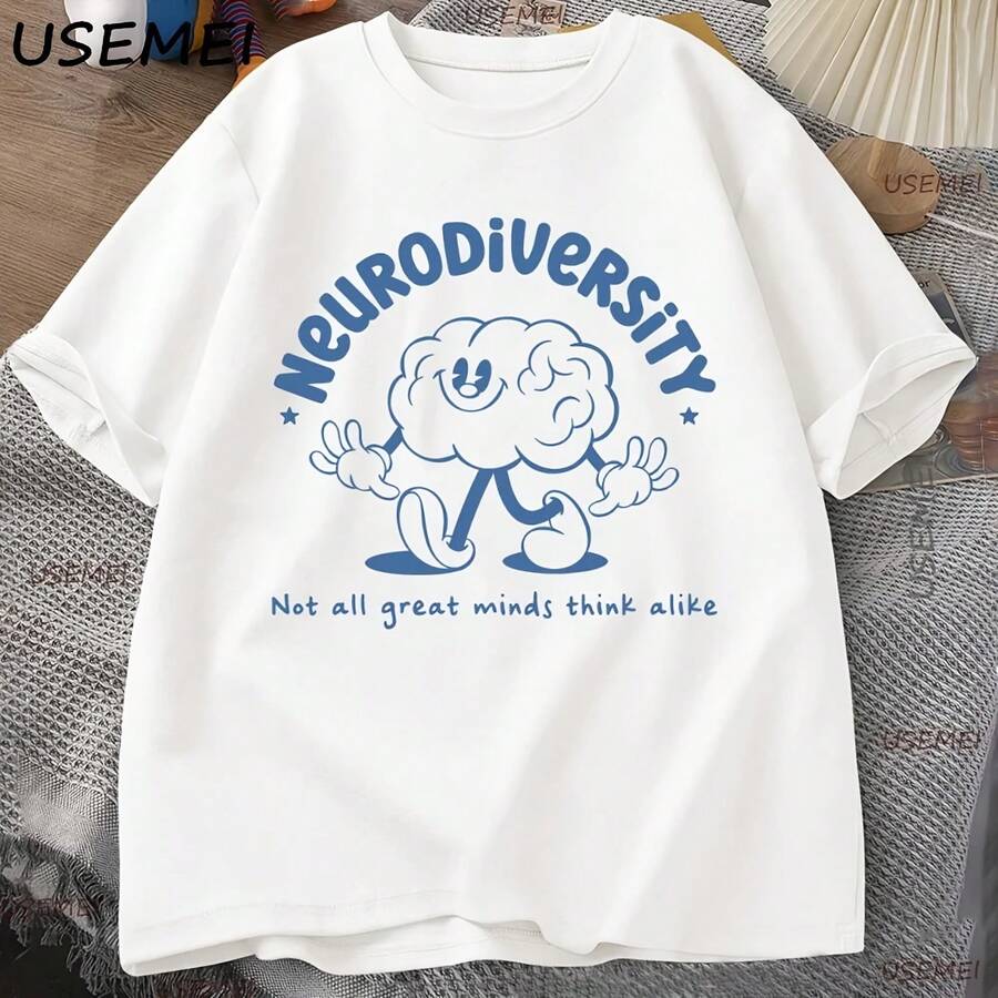 Autism T-Shirt For Men And Women, Special Ed T-Shirt, Mental Health Teacher T-Shirt, Special Education T-Shirt, Y2k Loose Fit Clothing For Men And Women - 彩色 - 查看 1