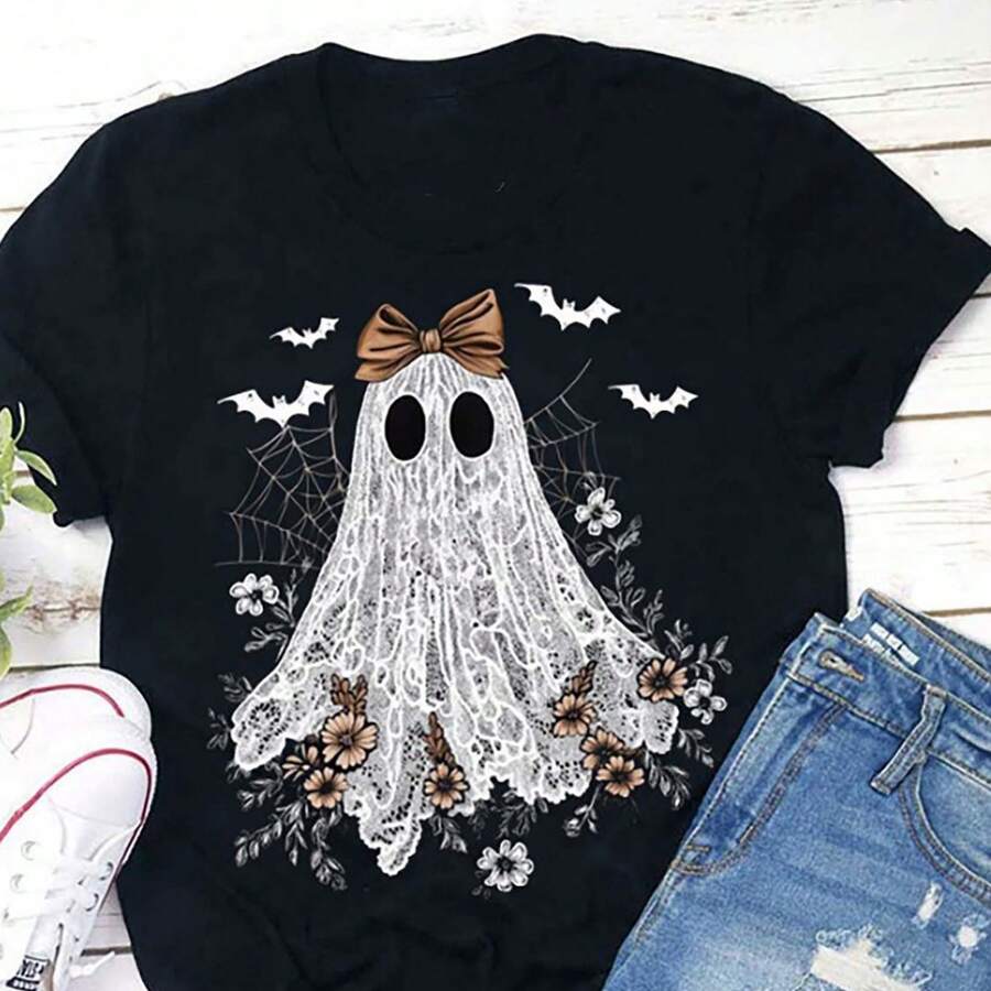 Top de cuello alto con estampado floral de seda, ropa para mujer del 4 de julio, conjuntos de vacaciones, ropa de verano para mujeres, ropa para mujer de talla extra, ropa casual y ropa de e - Negro - Ver 1