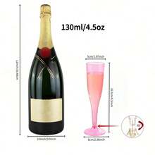 25/50pcs Elegant Reusable Plastic Champagne Flutes - 130ml/4.5oz Pink Glasses With Stem & Rim, Durable & Stylish For Weddings, Parties, Thanksgiving, Christmas, Halloween, New Year Party - 粉紅色 - 查看 4
