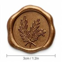 10pcs 3cm Rosemary 2026 Newest Hot-Selling High-Definition 3D Embossed Bronze Wax Seal Stamp Head, Vintage Academic Style Matte Gold Round Face, Wedding Embossing Detail, Compatible With Wax Beads And Wax Melting Furnace, Graduation Season, Promotion Banquet, Teacher Appreciation Banquet, Graduation Commemorative Envelope, Scrapbook DIY Sealing Wax Stamp - Rosemary - View 5