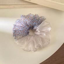 1 pièce Chouchou moelleux en maille à lueur douce avec imprimé léopard de couleur claire, doux et épicé, élastique léger et respirant, esthétique coréenne de fille douce, accessoire capillaire polyvalent et jeune convenant aux étudiants, aux trajets de bureau, au shopping, aux rendez-vous, aux sorties en plein air - Multicolore - Voir 9