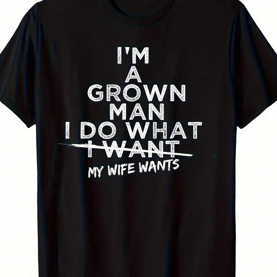 Men's Summer Humorous Graphic T-Shirt, Cotton Crew Neck Short Sleeve T-Shirt, Unisex Loose Fit T-Shirts, Casual Tees, Streetwear - 彩色 - 查看 1
