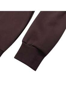 Puma Men's Sweatshirt/Pullover ESS-ELEVATED-CAT-LOGO-Relaxed-Crew-DK Minimalist Comfortable Daily Outdoor Commute Outfit Sweatshirt 636791-31 - Chocolate Brown - View 5