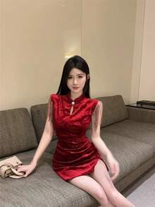Cheongsam - Red 01 - View 3