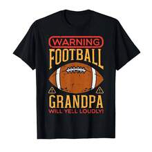 Camiseta divertida para hombre con estampado de fútbol americano, para abuelo, familiar, a juego - Multicolor - Ver 1