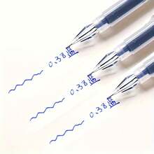 10 buah Pulpen Gel Tinta Cepat Kering Ujung Halus 0,38mm, Pegangan Ergonomis, Cocok untuk Ujian dan Menulis di Kantor - A - View 9