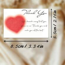 Mini Custom Heart Greeting Cards, Multiple Heart Patterns Available, Personalized Thank You & Decor Cards For Wedding, Birthday, Christmas, Valentine's Day And All Party Occasions - Customized Thank You Cards - View 4