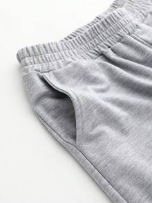 2pcs/Set Girls' Outfit, Cool Letter Print Sweatshirt & Joggers, Soft Fabric Casual Streetwear - Grey - View 9