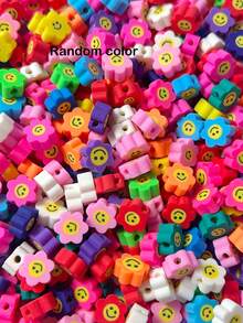 50/100pcs Fashion Fruit & Flower Polymer Clay Beads For Bracelet And Necklace - Multicolor - View 5