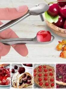 1pc Stainless Steel Cherry/Olive Seed Remover, Jujube Pitting Tool, Multi-Function Kitchen Hand Tool, Olive Seed Remover - Multicolor - View 5