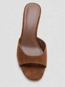 Summer New Women's Mule Style High Heel Sandals - Brown - View 3