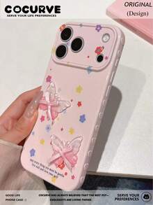Cocurve Korean Style Bubble Case With 3D Floral And Butterfly Decoration, Compatible With IPhone - Multicolor - View 3