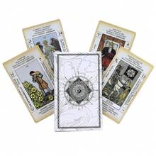 全英文 12-7cm 經典大尺寸塔羅牌，附彩色紙質說明書，適合初學者聚會卡牌桌遊 - 白色 - 查看 7