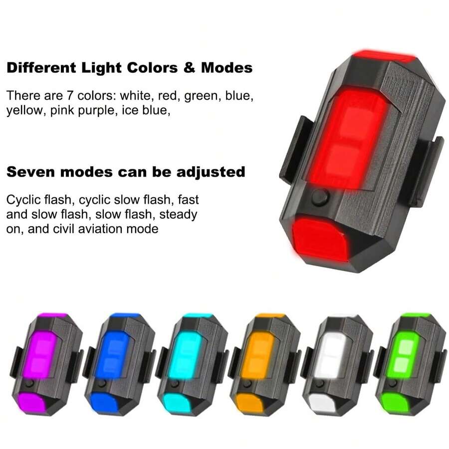 4pcs Luz Led Estrobo Funciones Fija Moto Auto Bicicleta KS80 - versión prémium - Ver 1