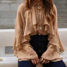 Women Blouses & Shirts - Khaki - View 1