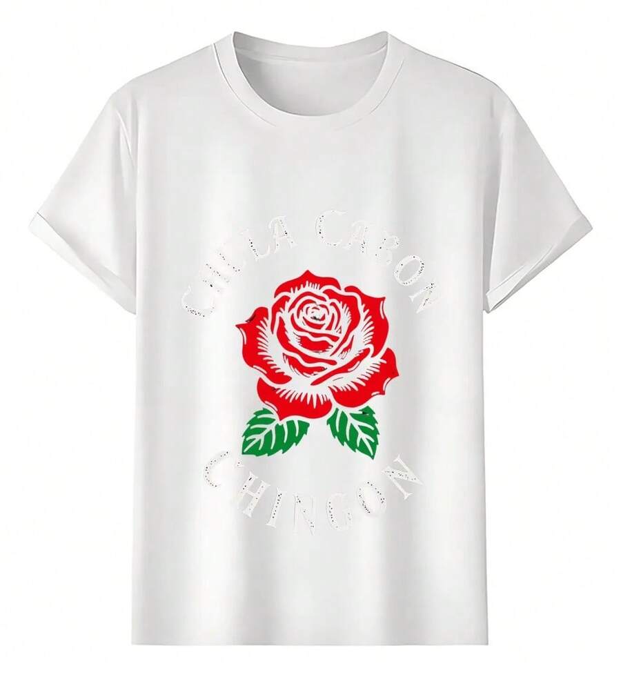Playeras Rosa Roja Chula Cabon Chingon - Blanco - Ver 1