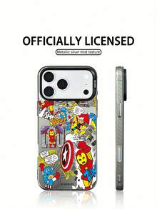 Marvel Spider Man Iron Man Cartoon Men's Phone Case, Compatible IPhone 17 Pro Max/17 Pro/Air/16 Pro Max/15 Plus/14/13/IP 17/15Pro/12 Pro/11/16 Plus,XR Apple Anti Fall And Anti Scratch Protective Case, - Translucent Black 1 - View 2