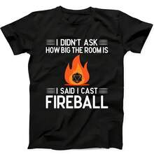 DM I Cast Fireball Dragon Dungeon Master Wizard Gift Black T-Shirt 263 - Multicolor - View 1