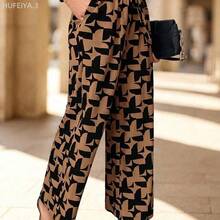Yunuo Menswear Pantalones Casuales Sueltos De Pierna Recta Con Estampado - Albaricoque - Ver 9