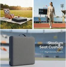 Portable Stadium Seat Cushion 3.15" Thick Waterproof Bleacher Pad With Handle For Outdoor Sports And Events - Gray 1pcs - View 6