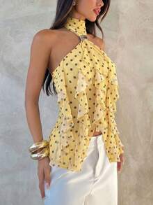 Women Plus Size Sports Dresses - Yellow - View 2