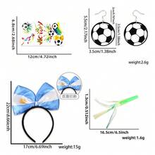 Set de Animación para Partidos de Fútbol Mundial, Diadema y Pin con Banderas de Varios Países, Accesorios para Aficionados - Estilo 5 - Ver 19