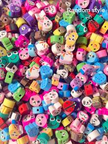 50/100pcs Fashion Fruit Flower Polymer Clay Beads For Bracelet And Necklace Making - Multicolor - View 6