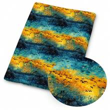 1pc Van Gogh Art Print Fabric - 59 X 19.68 Inches (150 X 50 Cm) Pre-Cut Polyester Fabric With Starry Night, Almond Blossom & Iris Pattern - Suitable For DIY Sewing, Scrapbooking, Tablecloths And Crafts - Van Gogh - View 4