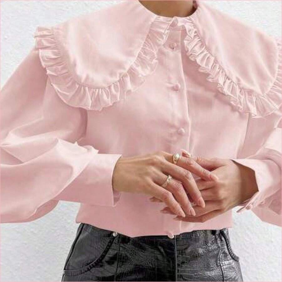 Women Blouses & Shirts - 淡粉紅色 - 查看 1