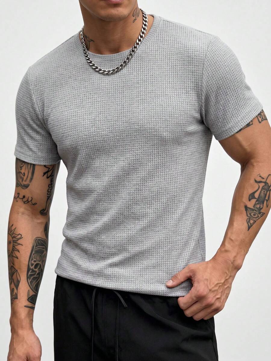 ZYNTH BALENO Men's Summer Fashion Slim Fit Short Sleeve T-Shirt, Suitable For Outdoor Sports And Gym Workouts