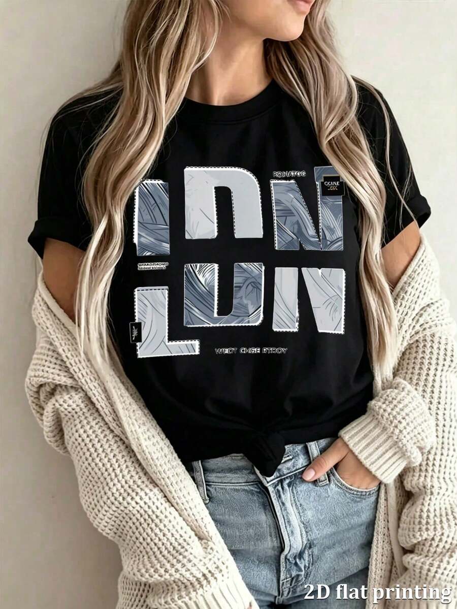Women T-Shirts - 黑色 - 查看 1