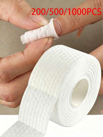 200/500/1000pcs Lint Free Nail Wipes Super Absorbent Pads For Gel Nail Polish Remover Makeup Remover Eyelash Glue Remover And Skin Care, Soft Clean Nail Wipes