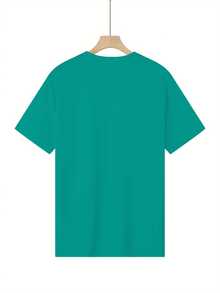 Men's Comfortable Crew Neck Sports T-Shirt, Casual And Modern Style, DOTONBORI Dotonbori, With Letter Print On The Front And Back, Sleeved T-Shirt - 黑色 - 查看 2