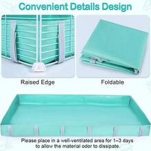 snow orchid 1pc Guinea Pig Cage Liner, Waterproof Guinea Pig Bedding With Waterproof Bottom, Suitable For Mesh, Cage Liner For Guinea Pigs, Rabbits, Hamsters, Rabbits, Cage Not Included - Water Blue - View 5