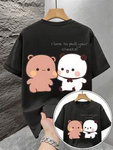 Men T-Shirts - 黑色 - 查看 4