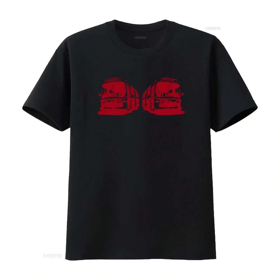 Punk Rock Vacant Buses New Wave Style T-Shirt For Sizes S M L, Vintage, Washed, Comfortable, Fashionable, For Everyday Use. - 彩色 - 查看 1