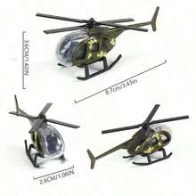 1 pieza Modelo de avión de aleación - Modelo de avión militar - Liviano y fácil de transportar - Múltiples colores disponibles - Hélice móvil - Planeador realista - Modelo de mini helicóptero - Regalo perfecto - Regalo de cumpleaños - Regalo sorpresa - Regalo ideal - Regalo estacional - Regalo navideño - Regalo de Pascua - Juguete - Modelo de avión - Multicolor - Ver 8