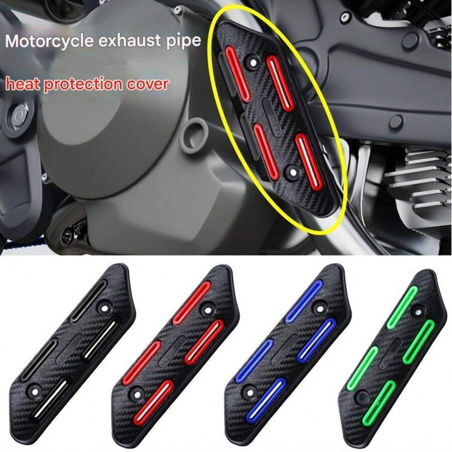 One Motorcycle Exhaust Cover (Including Accessories), Exhaust Pipe Heat Shield, Heat Dissipation Protection Cover, Off-Road Vehicle Modification Heat Shield, Modification Accessories, Suitable For Jinjira 300 And Other Off-Road Motorcycles.
