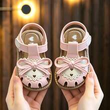 Summer Korean Style Girls Comfortable Sandals Soft Sole Versatile Kids Sandals - Pink - View 1
