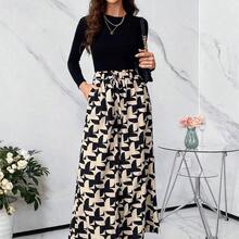 Yunuo Menswear Pantalones Casuales Sueltos De Pierna Recta Con Estampado - Albaricoque - Ver 7