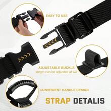 New Extension Cord Storage Straps, Adjustable Soft Tube Hooks Heavy Duty Fixing Straps With Hooks, For Garage Organization And Storage Of Electrical Wires, Suitable For Cables, Hoses And Ropes Heavy Duty Storage Straps - Black - View 6