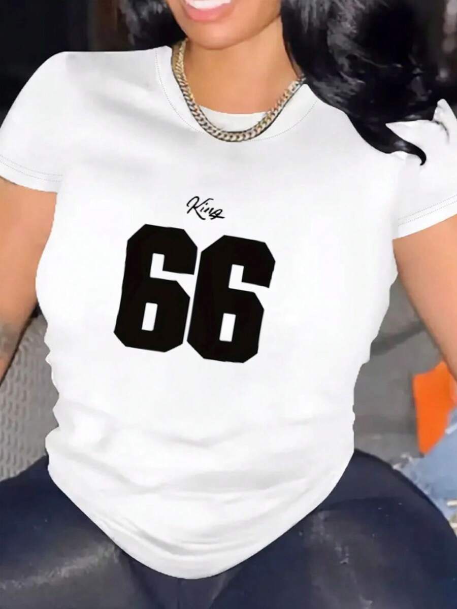 Camiseta Casual de Manga Corta para Mujeres 1 Pieza 100% Algodón Pesado - Cuello Redondo Cómodo, Camisetas Suaves y Adorables - negro - Ver 1