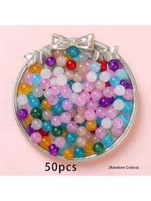 50/360/720顆 8mm 水晶圓珠手鍊珠飾手工DIY套組，適用於製作手鍊、項鍊、耳環、配件與手工藝品 - 彩色 - 查看 9