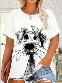 Plus Size T-Shirts - Black - View 3