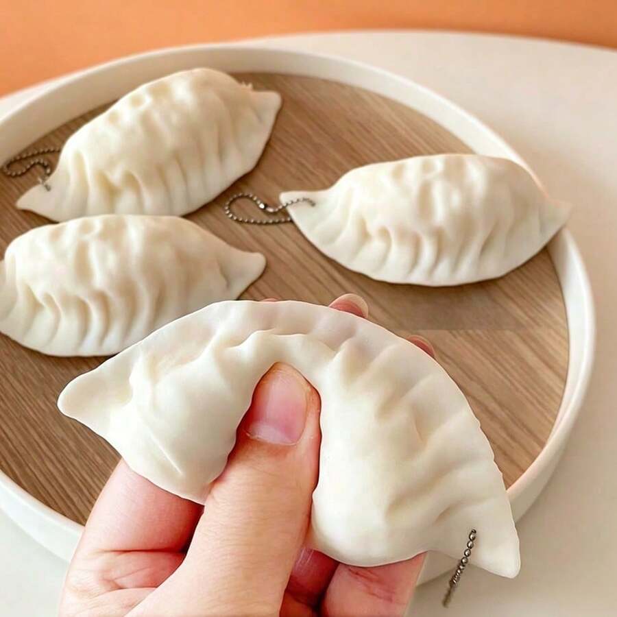 12/5/3/2/1pc Realistic Dumpling Squeeze Toy - Stress Relief Toy - Soft Squishy Toy - Fidget Toy - Stitch Toys - Travel Toys - Classroom Fidget Toys - Mini Bath Toys - Christmas Stationery Stress Ball - Gift For Boys, Girls, Valentine's Day, New Year - View 1