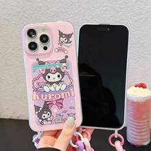 SANRIO [三麗鷗手機殼]1個粉色時尚可愛Hello Kitty手機殼 + Kitty圖案卡夾 + 吊繩，撞色設計，防水防震防摔材質，KT可愛時尚適用於Apple 17系列 11/12/12pro, 13/14/15, 13pro/14pro/15pro, 防摔 12pro Max/13pro Max/14pro Max/15pro Max, 16, 16pro, 16pro Max, 17, 17pro, 17pro Max手機殼保護套 - 紫色 - 查看 3