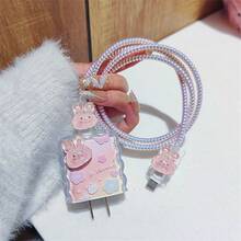 Rose, Butterfly/Star/Heart Shaped Resin Protective Case Compatible With Apple 18-20W Charger Cable, Prevent Breakage - Multicolor - View 8